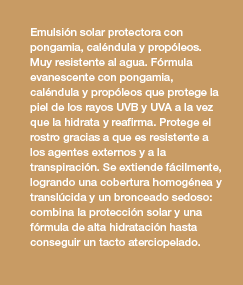 Protege a la piel de los rayos UVB y UVA a la vez que hidrata y reafirma